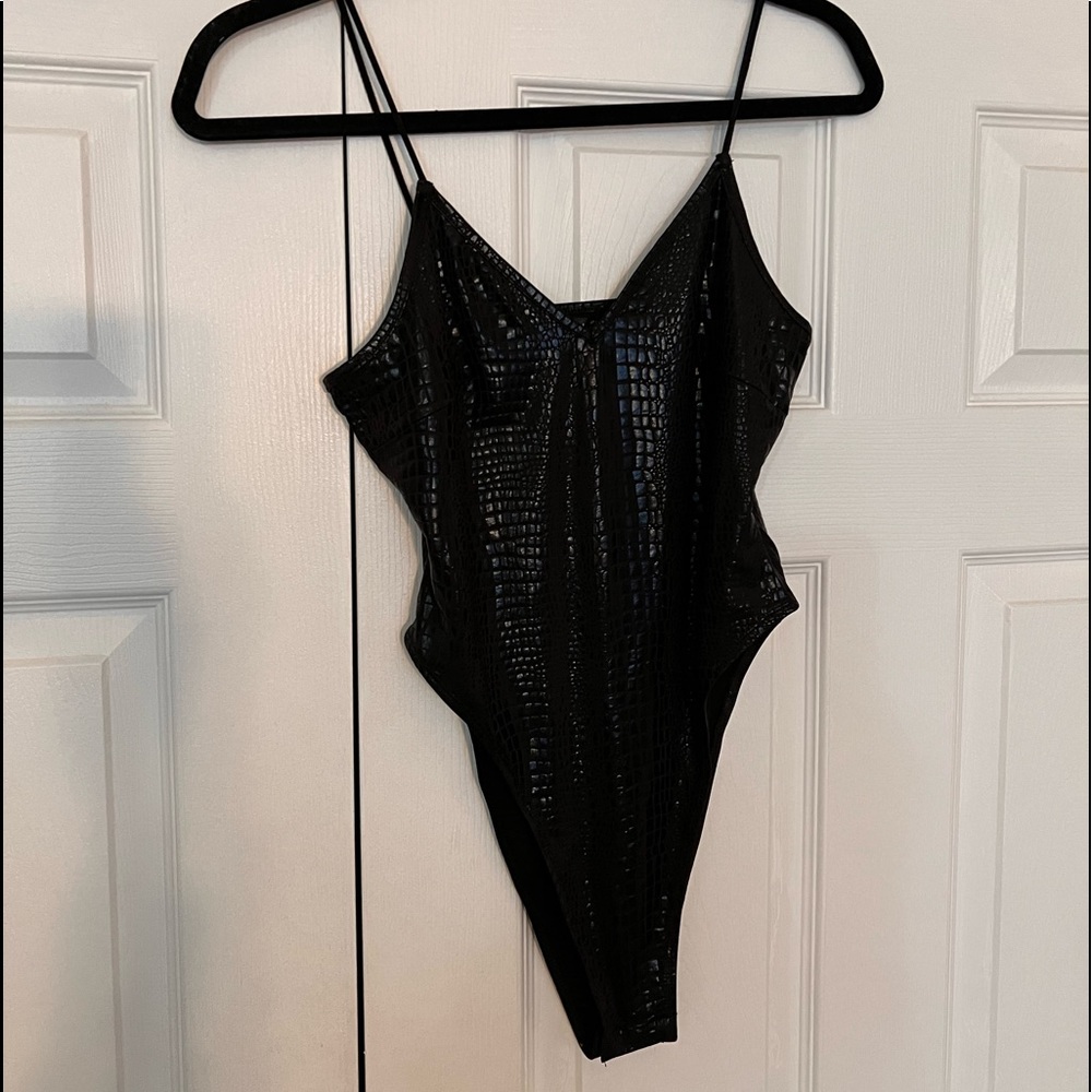 SHEIN black snake print bodysuit